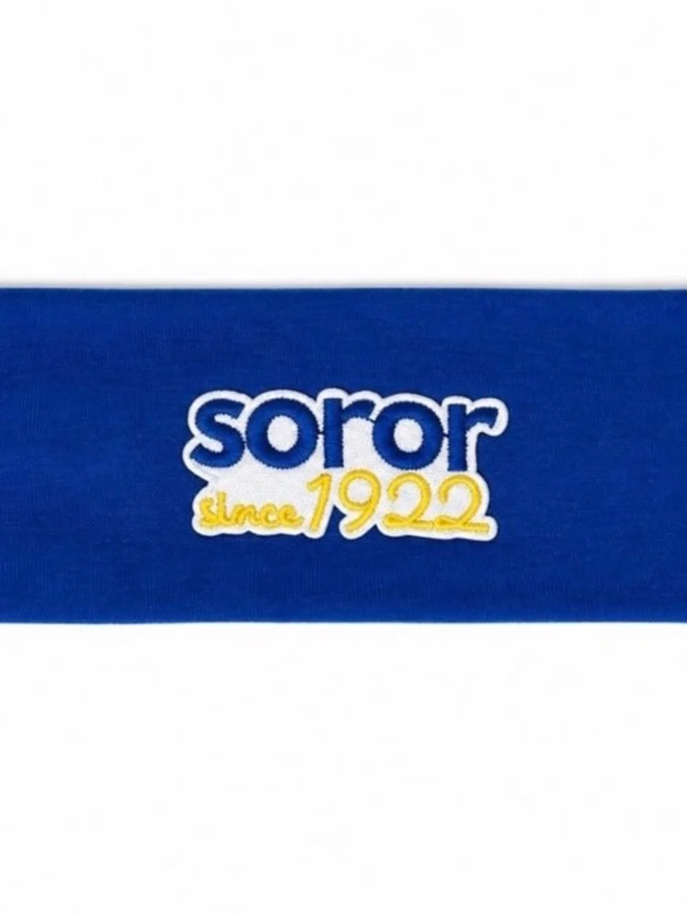 Soror women’s  Headband in Royal Blue with Yellow Accent